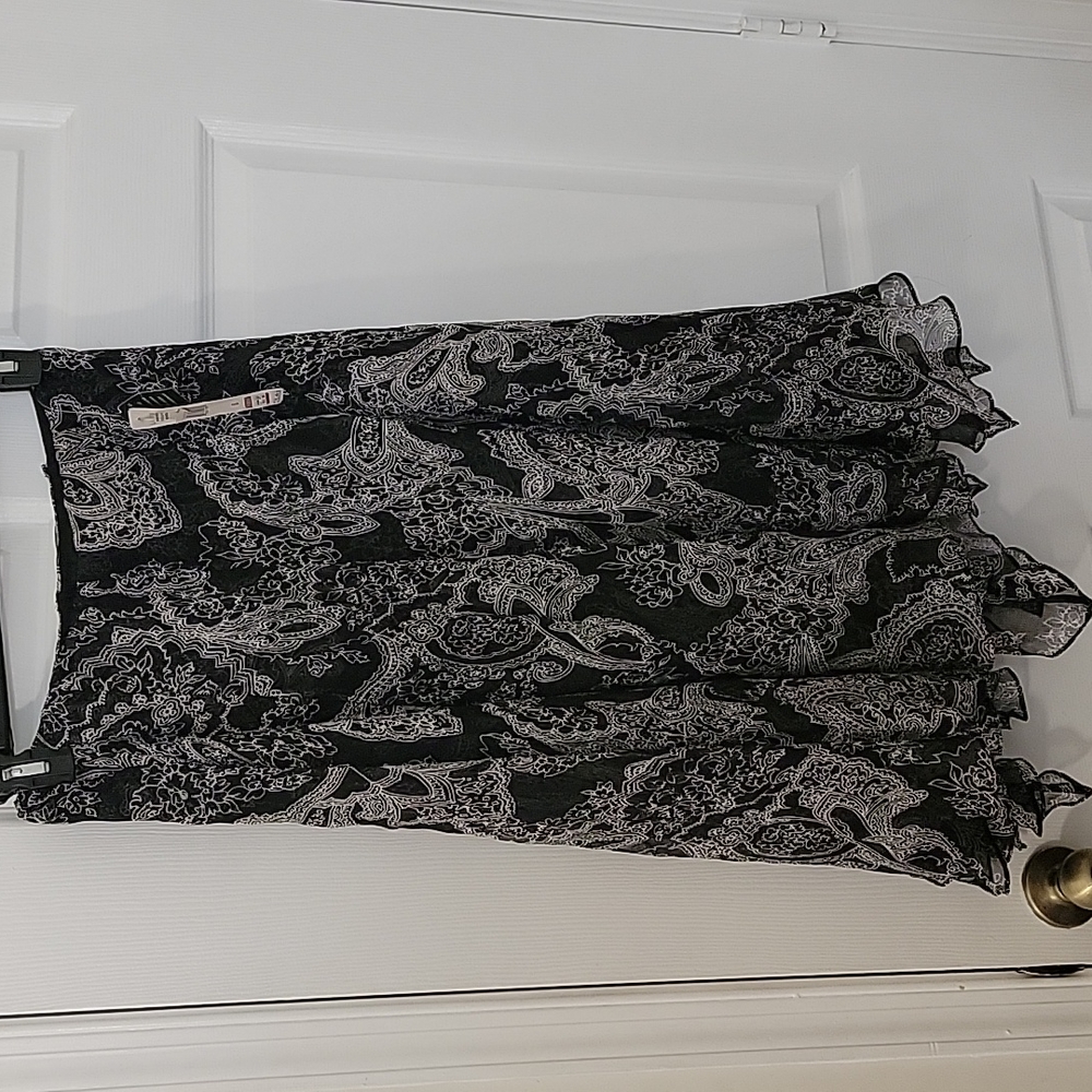 Ralph Lauren Black and White Tiered Full Silhouette Size S